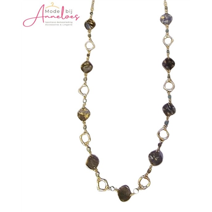 Sweet7 Ketting lang 101229436 Donker bruin Sweet7 Ketting lang 101229436 Donker bruin